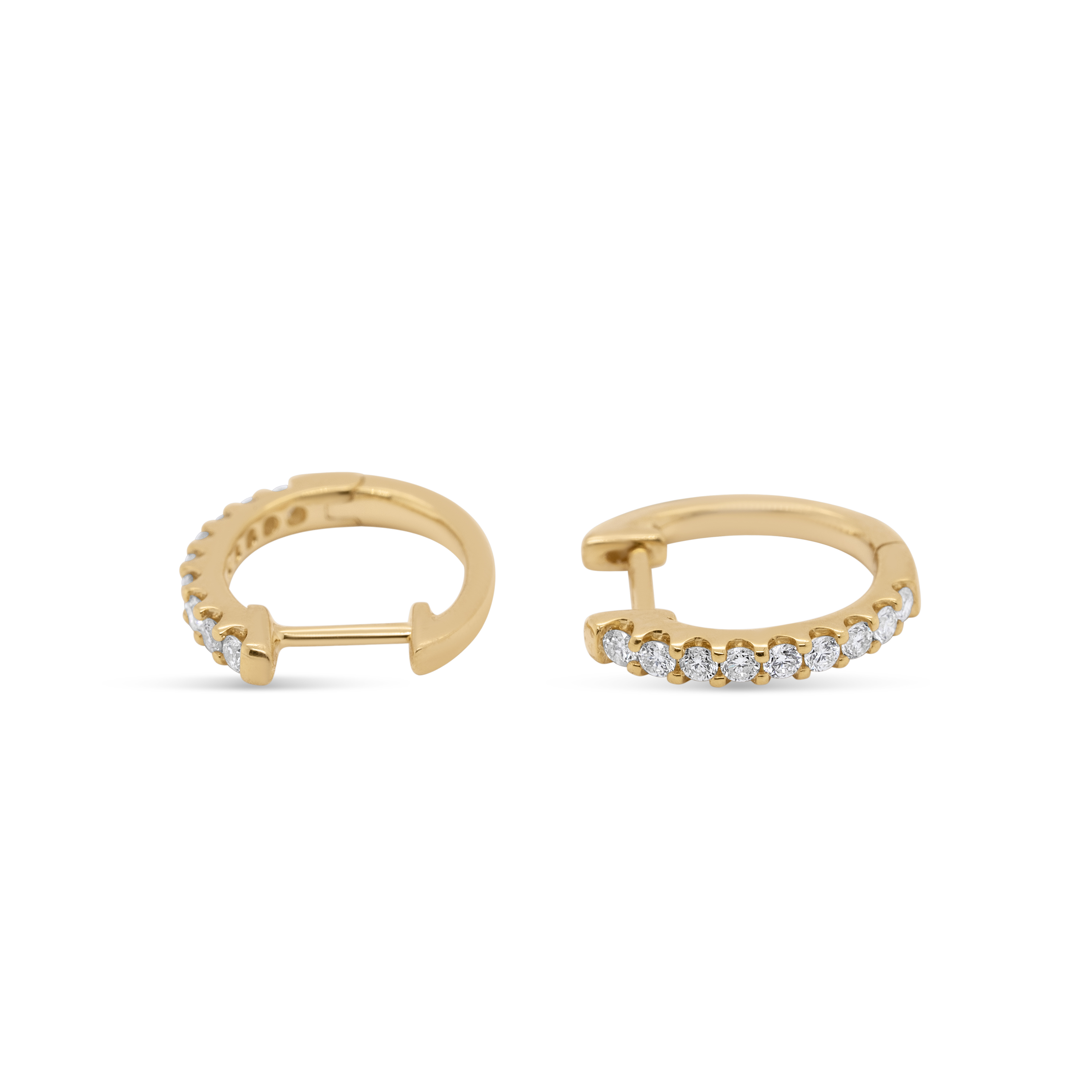 Diamond Hoop Earrings 0.27 ct. 14K Yellow Gold